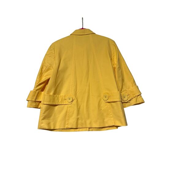 Coldwater Creek Women’s Jacket Career Canary Sun Yellow Large Buttons Size 10p - Picture 3 of 8